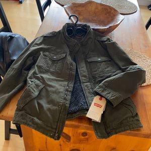 Brand new Levi men’s army jacket with wool inside